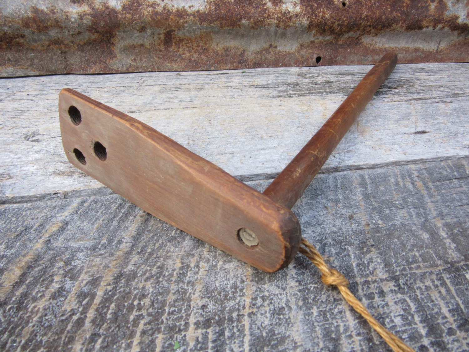 Primitive Antique Apple Butter Stirring Paddle Stick Stirrer