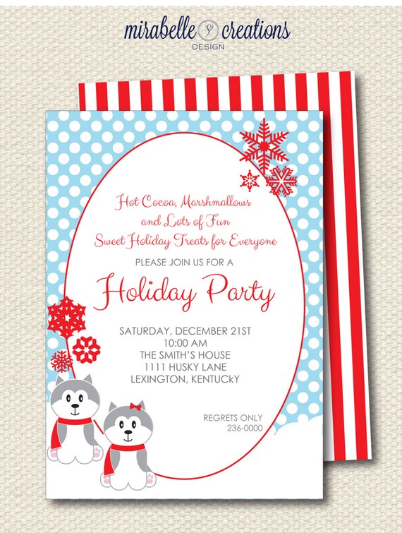 CUSTOMIZABLE PRINTABLE INVITATIONS - Winter Wonderland Party - Mirabelle Creations Il_570xn