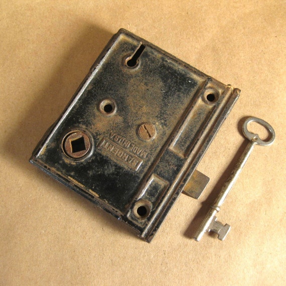 Vintage 1920s Mortise Door Lock and Skeleton Key Architectural