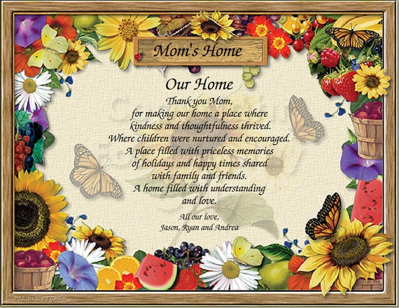 NEW!! Mom's Personalized Gifts Keepsake and Remembrance