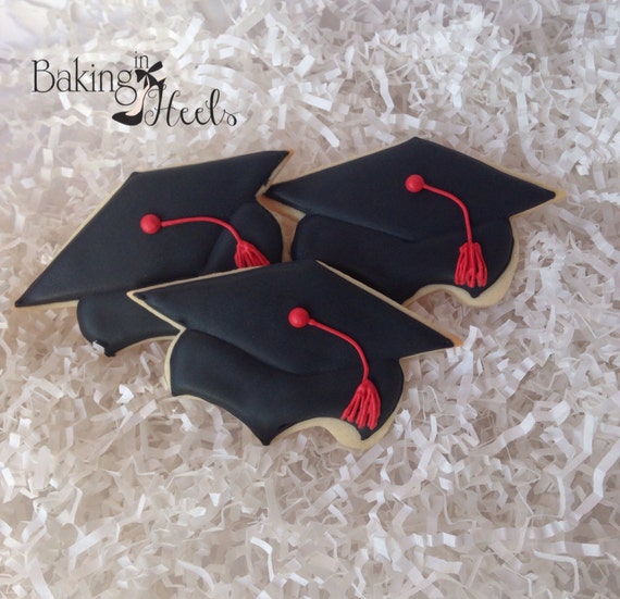 Graduation Cap Decorated Cookies Cookie Favors 1 by Bakinginheels