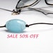 SALE 50% OFF - necklace for him ice glass lamp work