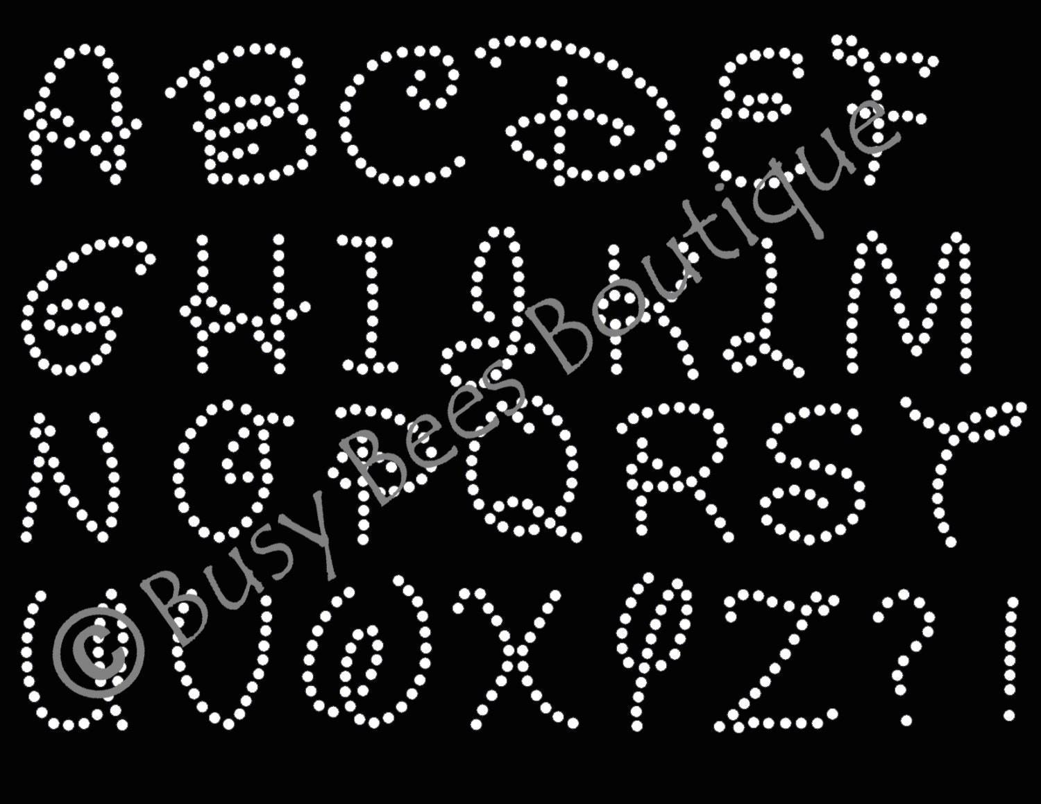 what fonts are good for making rhinestone templates