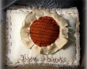 Give Thanks Fall Flower Pillow tuck