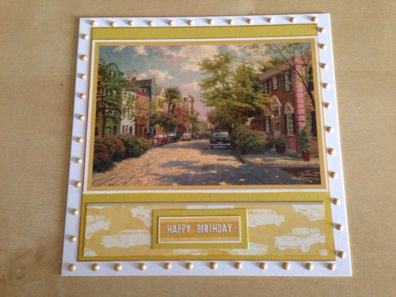 Thomas Kinkade birthday card by Forgetyounotcards on Etsy