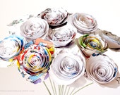 Dr. Seuss Nursery Decor made from Illustrated Children's Books - Gender Neutral, Unisex - Whimsical Colorful Classic Book Page Paper Flowers Dr. Seuss Nursery Decor made from Illustrated Children's Books - Gender Neutral, Unisex - Whimsical Colorful Classic Book Page Paper Flowers
