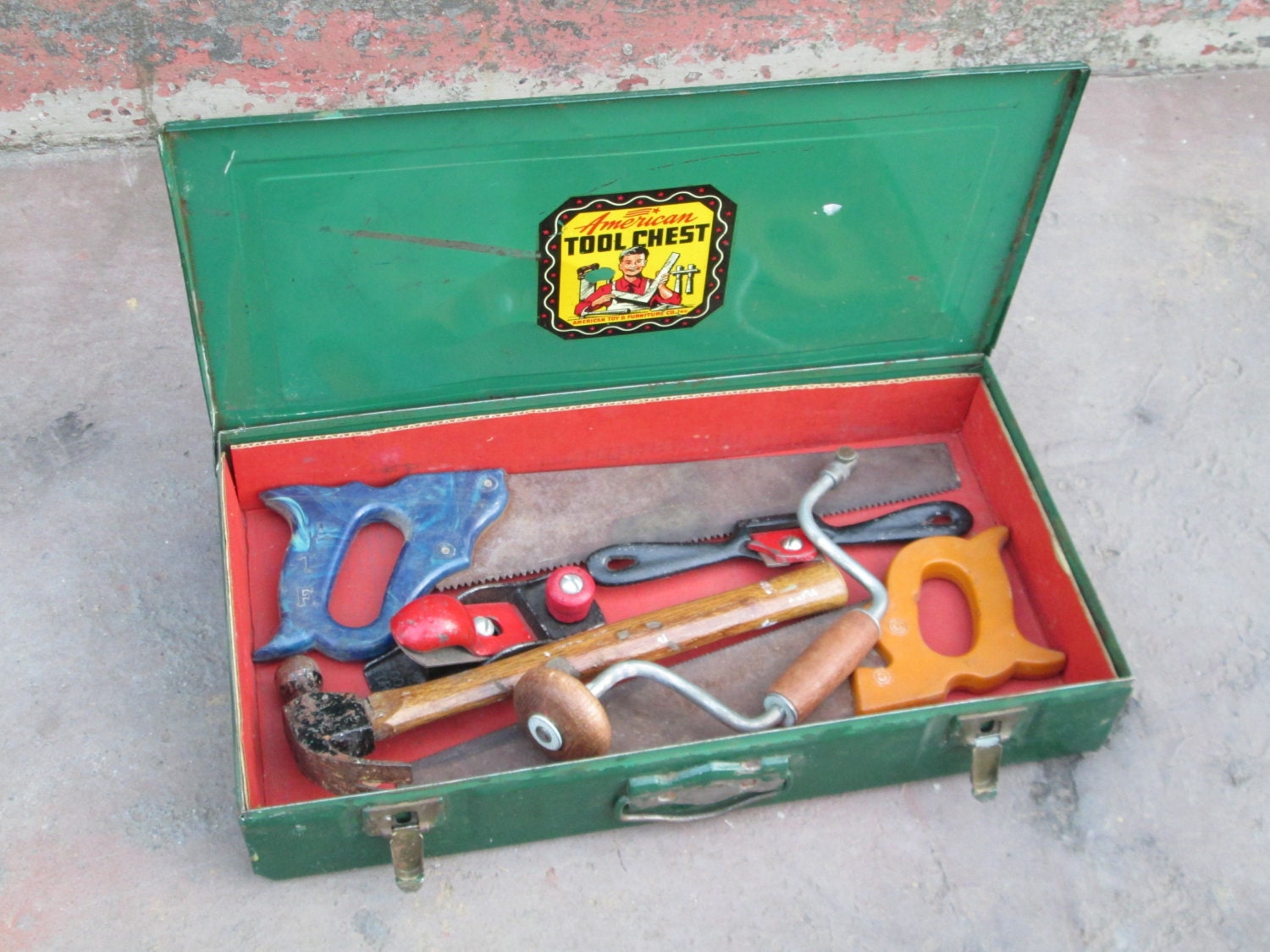 vintage toy tool box