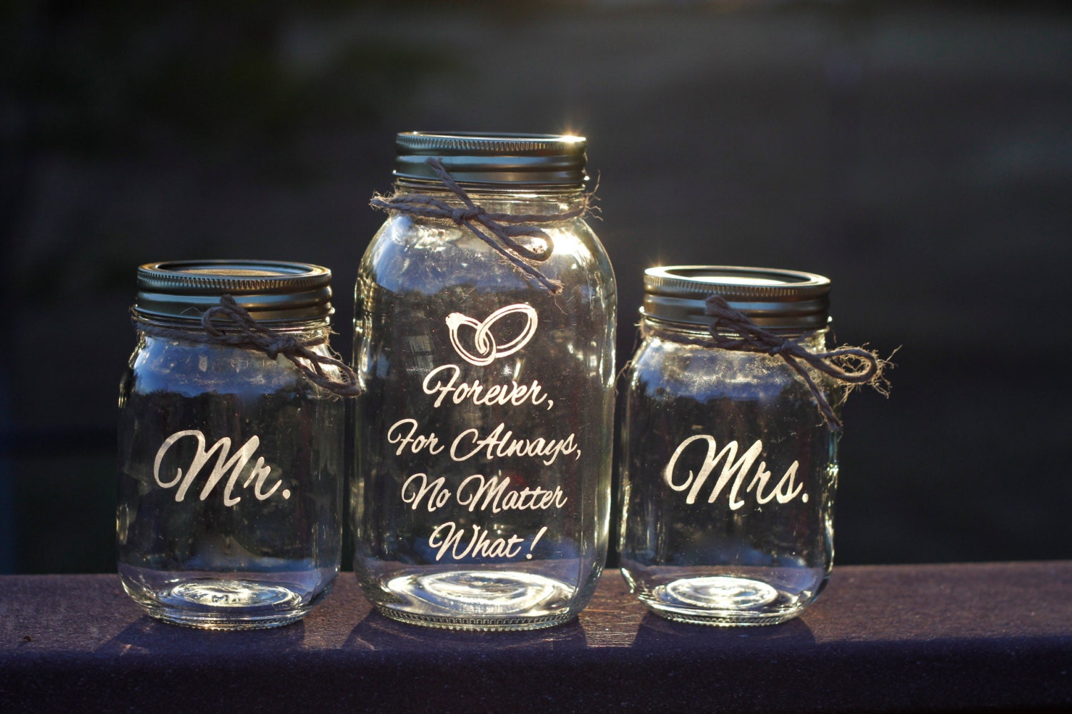 Sand Ceremony Mason Jars Personalized Jars