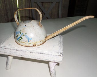 Vintage Metal 1970s Watering Can with Extra Long Spout or Arm