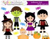 50% OFF - INSTANT DOWNLOAD, halloween kids clipart, witch clip art, for commercial use, personal use, invitations, digital scrapbooking Il_170x135