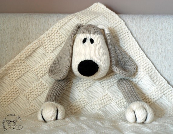 Dog Toy Baby Blanket knitting pattern by deniza17 on Etsy