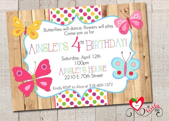 Butterfly Birthday Invitations Printable 7