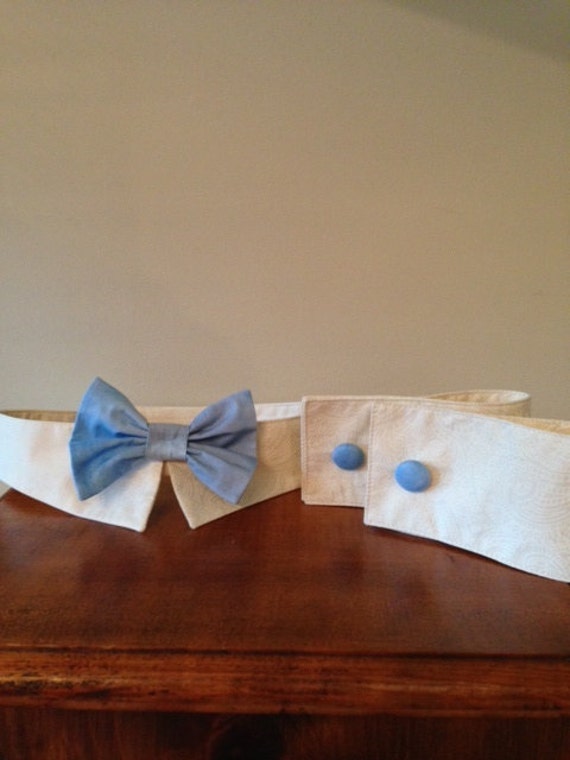 Dog Bow Tie Collar and Matching Dog Cuffs