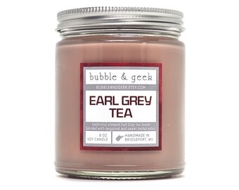 Earl Grey Tea Scented Soy Candle - Bergamot