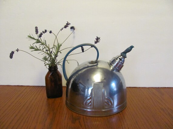 Tea Kettle With Bird Whistler www.etsy.com