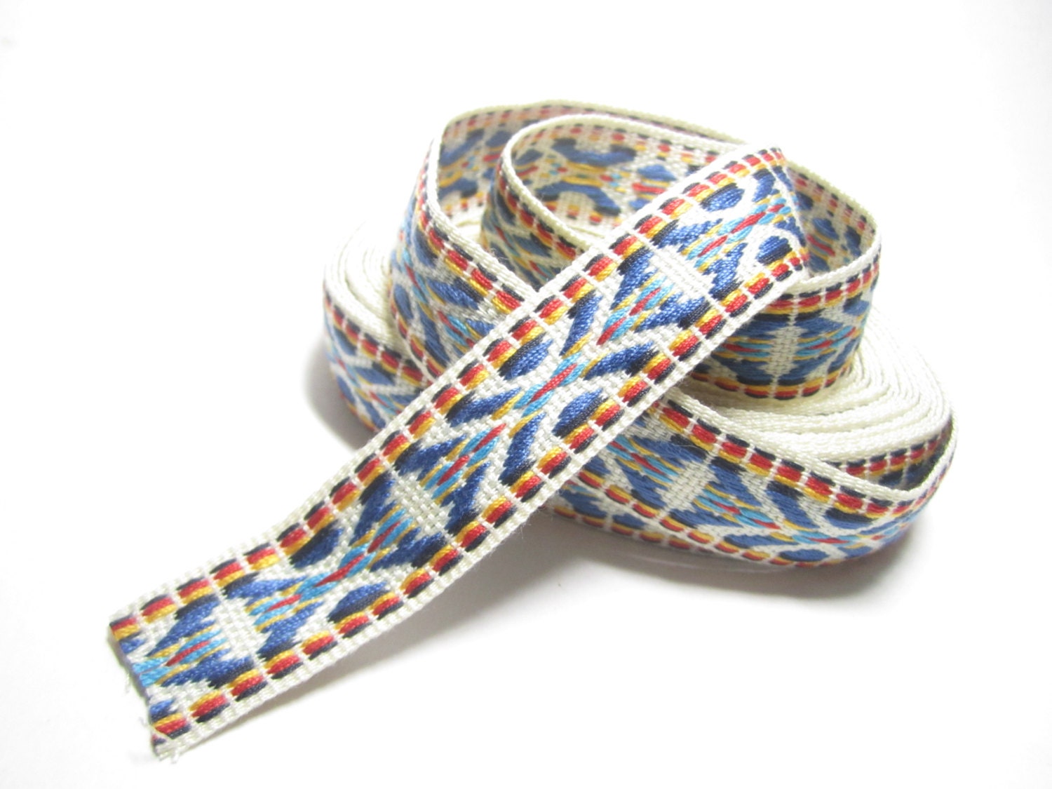 Woven Southwestern style trim TWO yards woven fabric trim