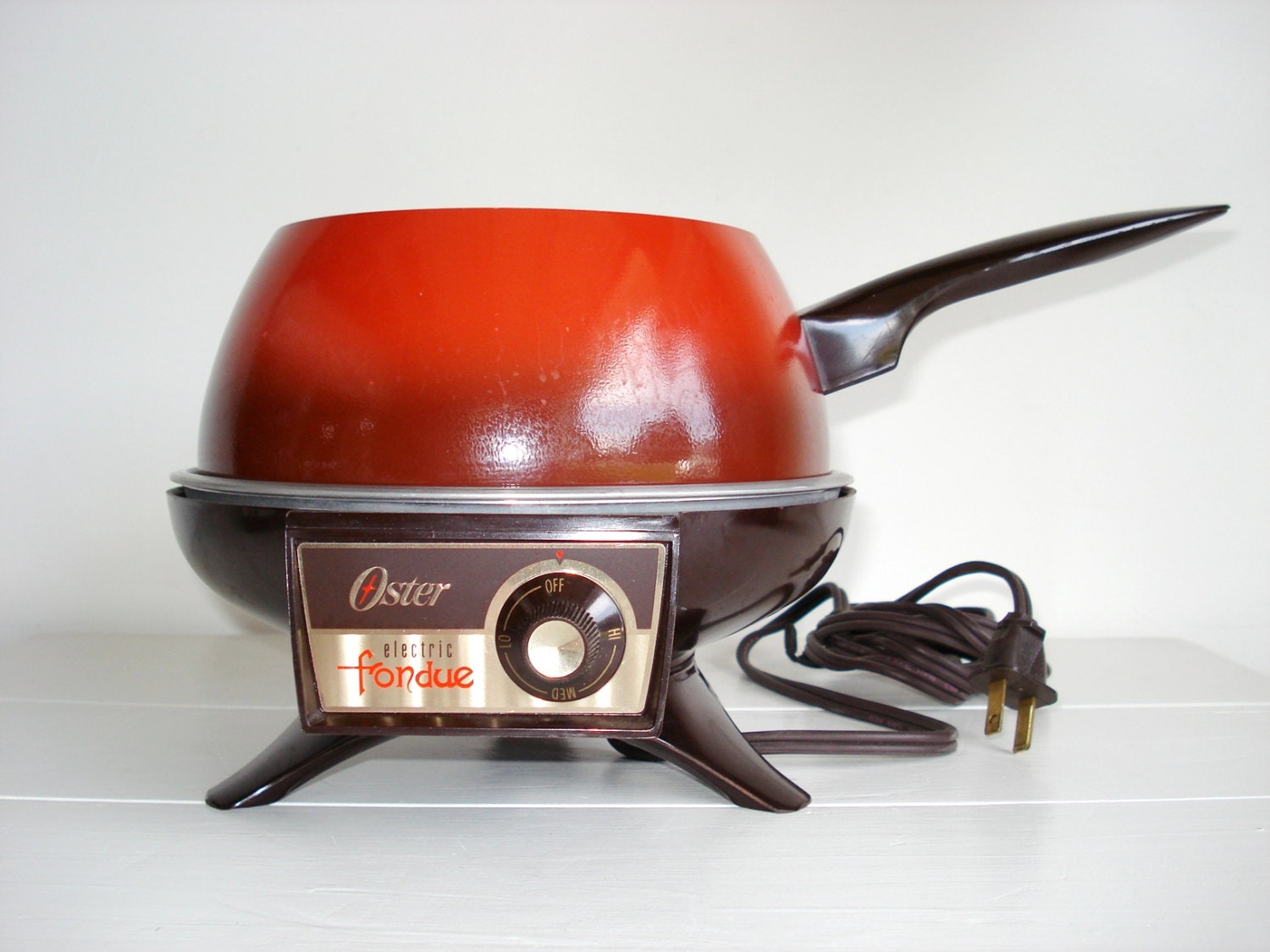 Vintage Oster Burnt Orange Electric Fondue Pot