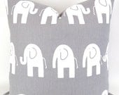 gray elephant pillow