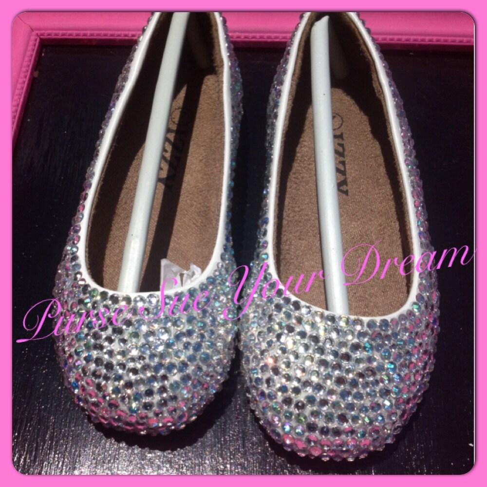 crystal ballet flats