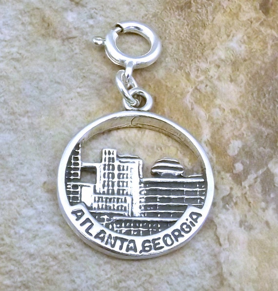 Sterling Silver Atlanta, Georgia Skyline Charm - Fits Both Traditional ...