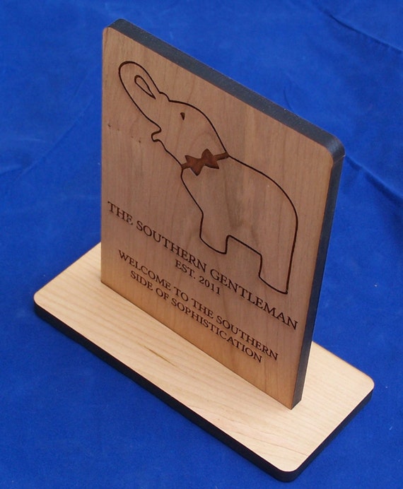 5 x 7 laser engraved cherry wood Table Sign