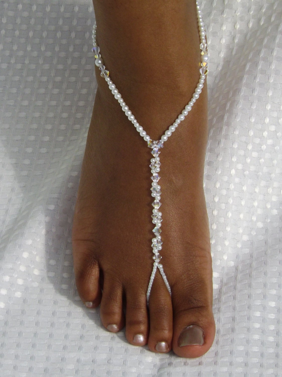 Beach Wedding Barefoot Sandals Foot Jewelry by SubtleExpressions