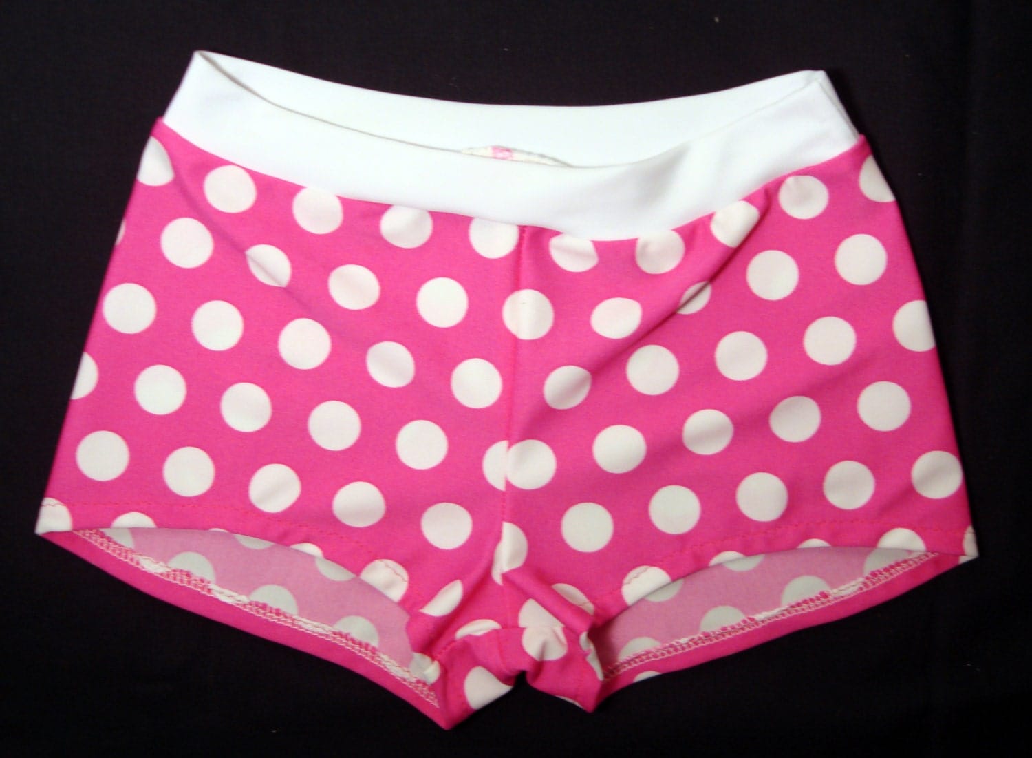 Pink Polka Dot Spandex Dance Shorts. So Cute