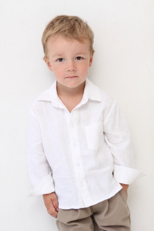 Baby Boy dress shirt Wedding party 1st birthday by mimiikids