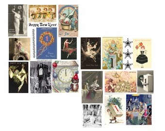 SALE>>>>>>>Happy New Years Digital Collage Set<<<<<<<<<SALE