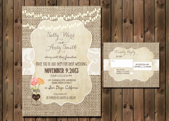 Rustic Wedding Invitation Packages 8