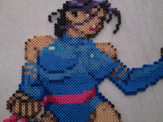 Psylocke Marvel vs Capcom Perler bead sprite