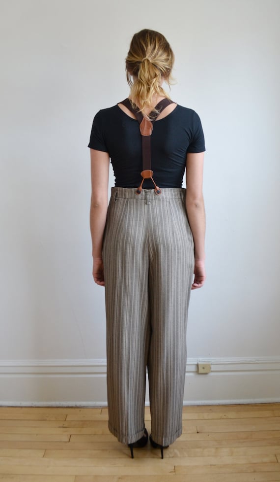 pinstripe pants with suspenders