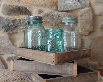 reclaimed Wood box, tray, wedding tabletop, fairy garden planter, organizer, shadow box, wooden box, wedding centerpiece, 12 inch