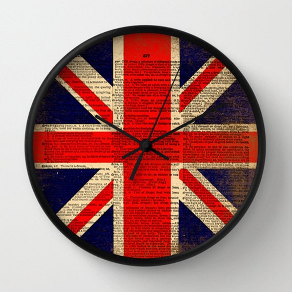 Union Jack Wall clock London Union Jack Vintage by CARTISIM