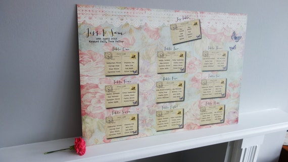 DIY PRINTABLE Vintage Rustic Postcard Table/Seating Plan Il_570xn