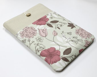 Field flowers Laptop Sleeve, 15" Laptop case, 14" Laptop Cover, Custom 13" Laptop case, Padded 14" Laptop Sleeve case, front pocket case