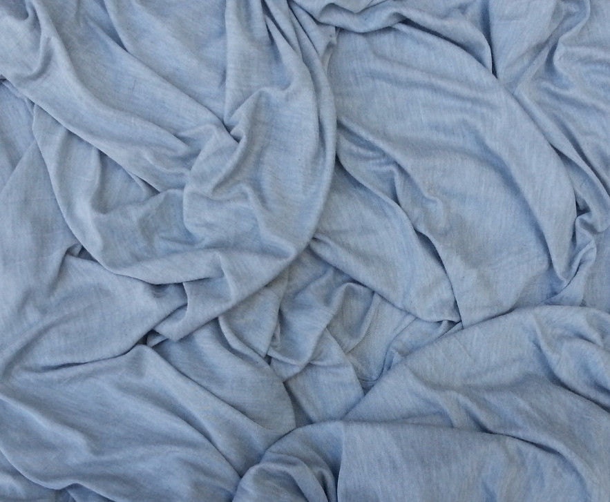 Modal Silk Fabric Jersey Knit by the Yard Heather Grey