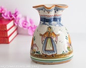 Items Similar To Italy Majolica Pitcher: Italian Ceramic Water Pitcher ...