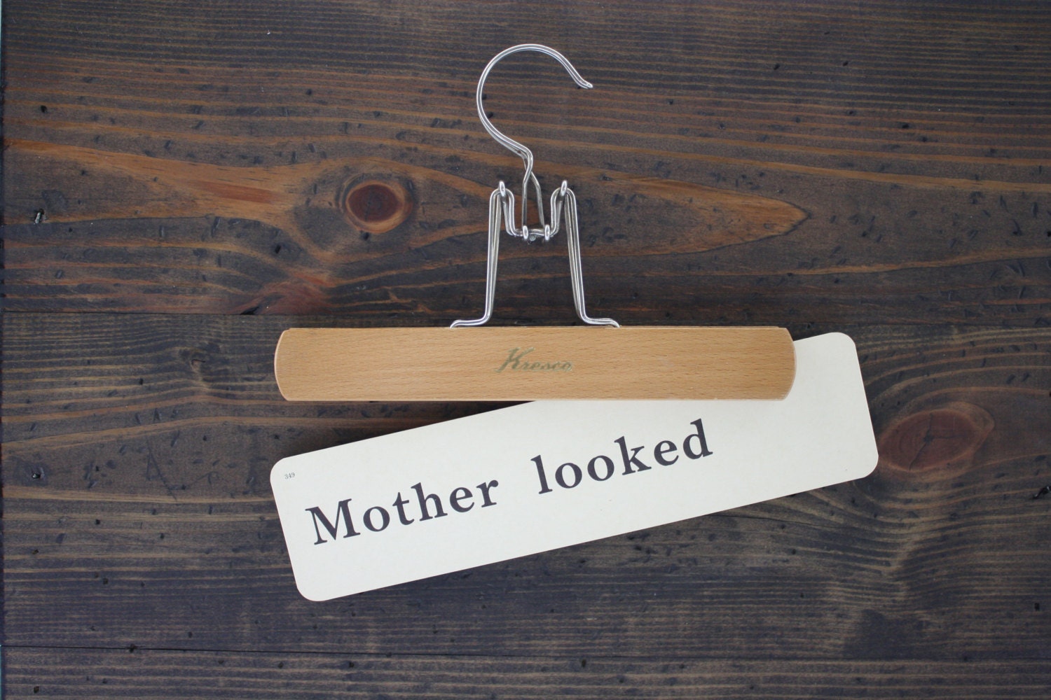 Vintage Flash Card Mother Looked Dick And Jane By Ethelusvintage