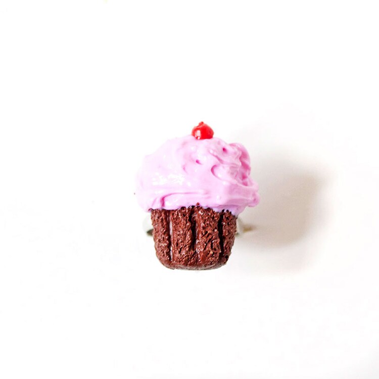 Chocolate Cupcake Ring Food Jewelry Polymer Clay by shopbitesize
