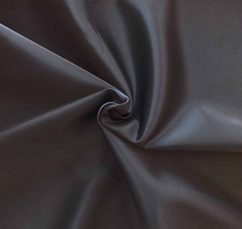 Neoprene Black Spandex Stretch Fabric by the Yard by fieldsfabrics