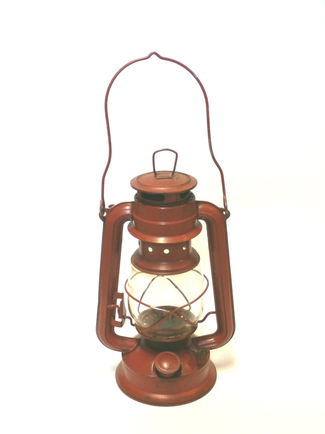 Antique Red Kerosene Lantern Railroad Lantern 1950's