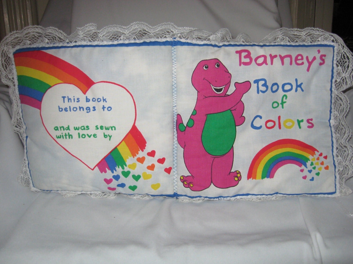 BARNEYS BOOK of COLORS Childrens Cloth Pillow Book