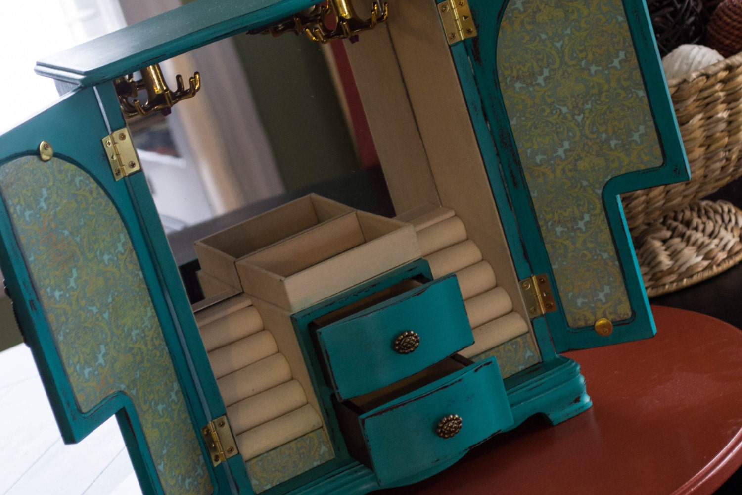Jewelry Box Large Turquoise Jewelry Box