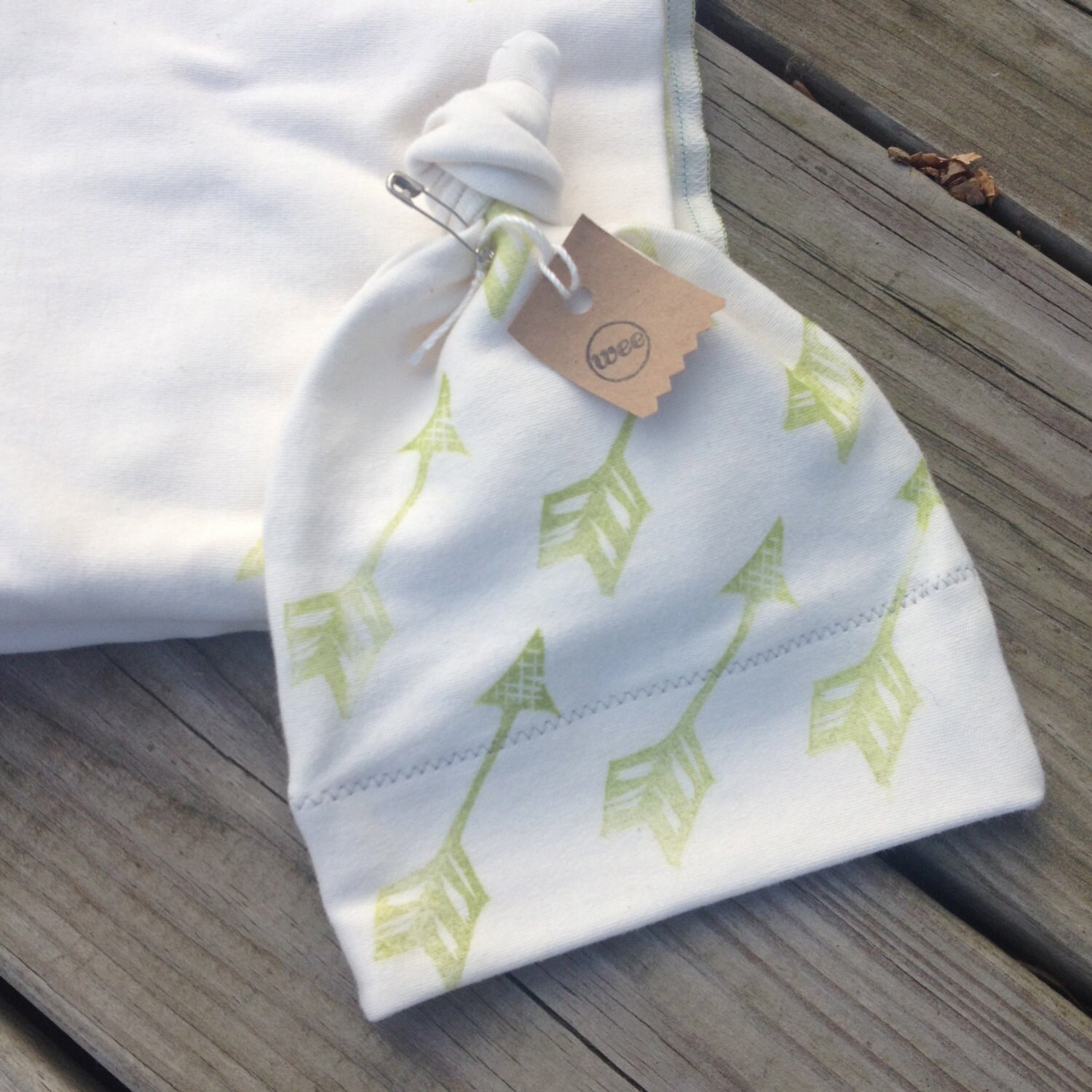 Organic Baby Hat / / Baby Top Knot Hat / / Baby by WeeVintageBaby