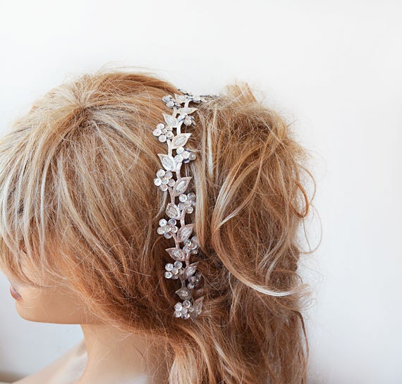 Silver Sparkly Headband Silver Hair Accessories Silver