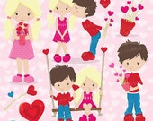 80% OFF SALE Valentine kids clipart commercial use, valentine vector graphics, digital clip art, digital images - CL632 Il_170x135