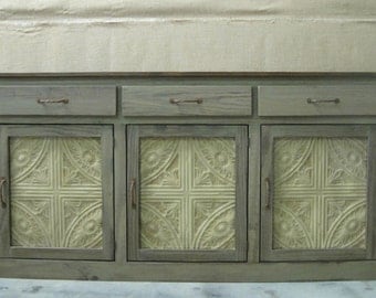 Buffet / Sideboard / Cabinet / Great Storage for Kitchen or Dining Room / Shown in Distressed Tan