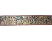 Indian Antique Headboard Hand Carved Wall Panel Krishna Headboard Panels