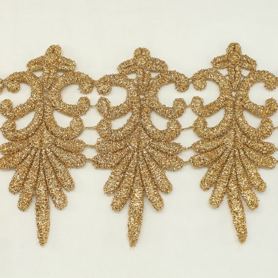Gold lace gold trim wedding lace bridal lace garter lace